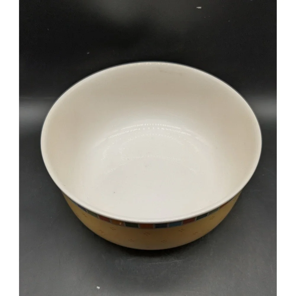 Villeroy & Boch Twist Alea Limone Fine China Serving Bowl Yellow Mosaic 8